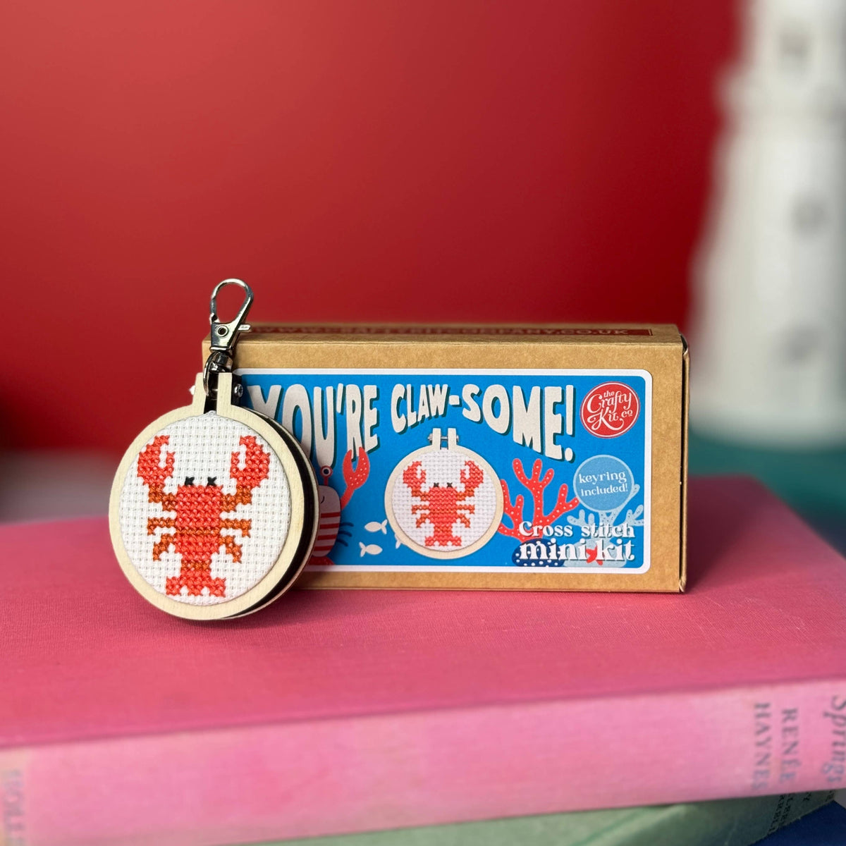 The Crafty Kit Company - You're Claw-some! Mini Matchbox Cross Stitch Kit
