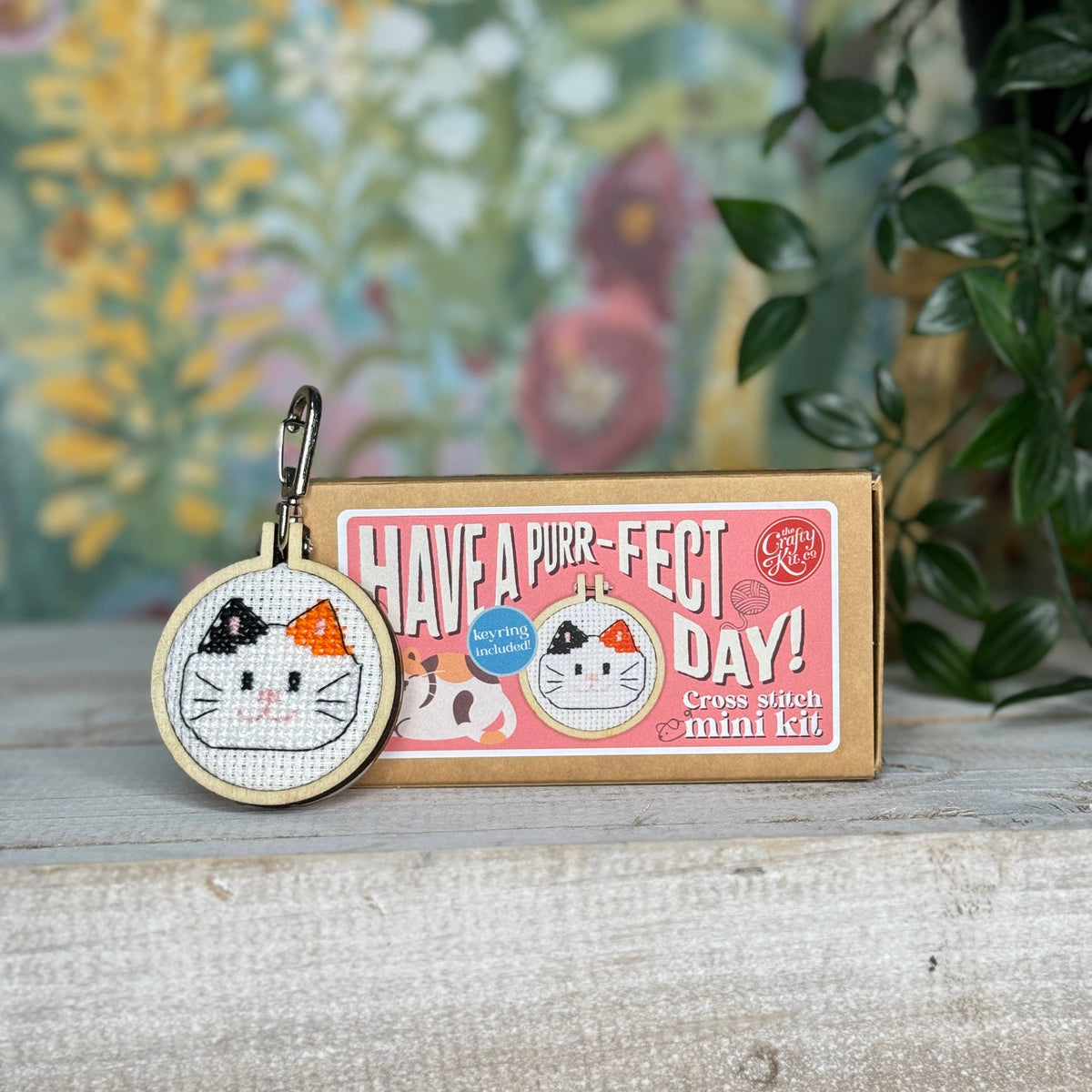 The Crafty Kit Company - Have a Purr-fect Day! Mini Matchbox Cross Stitch Kit