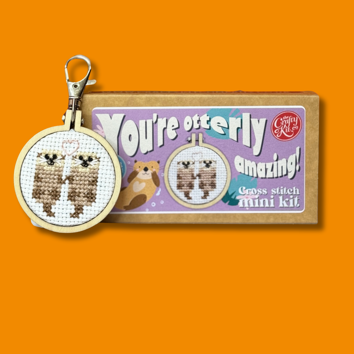 The Crafty Kit Company - You're otterly amazing! Mini Matchbox Cross Stitch Kit