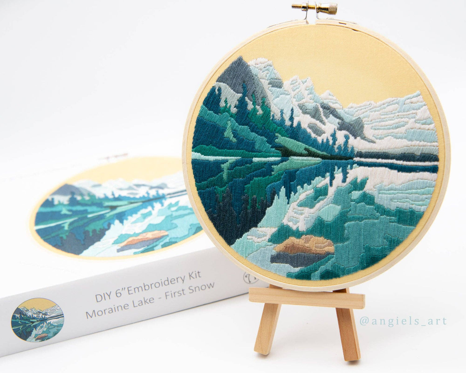 Angiels Art Moraine Lake First Snow DIY Embroidery Kit