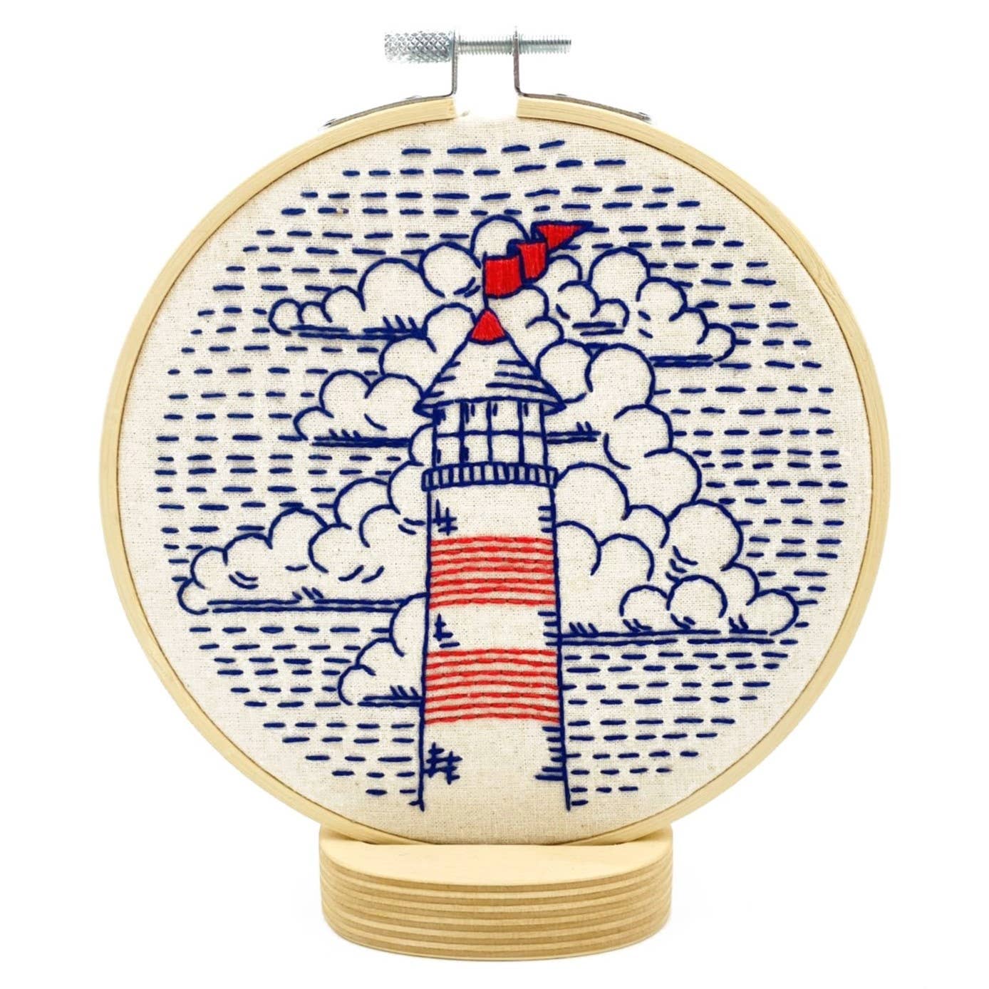 Hook, Line & Tinker Lighthouse Embroidery Kit