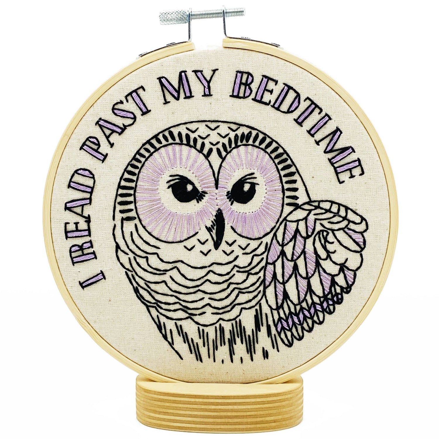 Hook, Line & Tinker I read past my bedtime Embroidery Kit