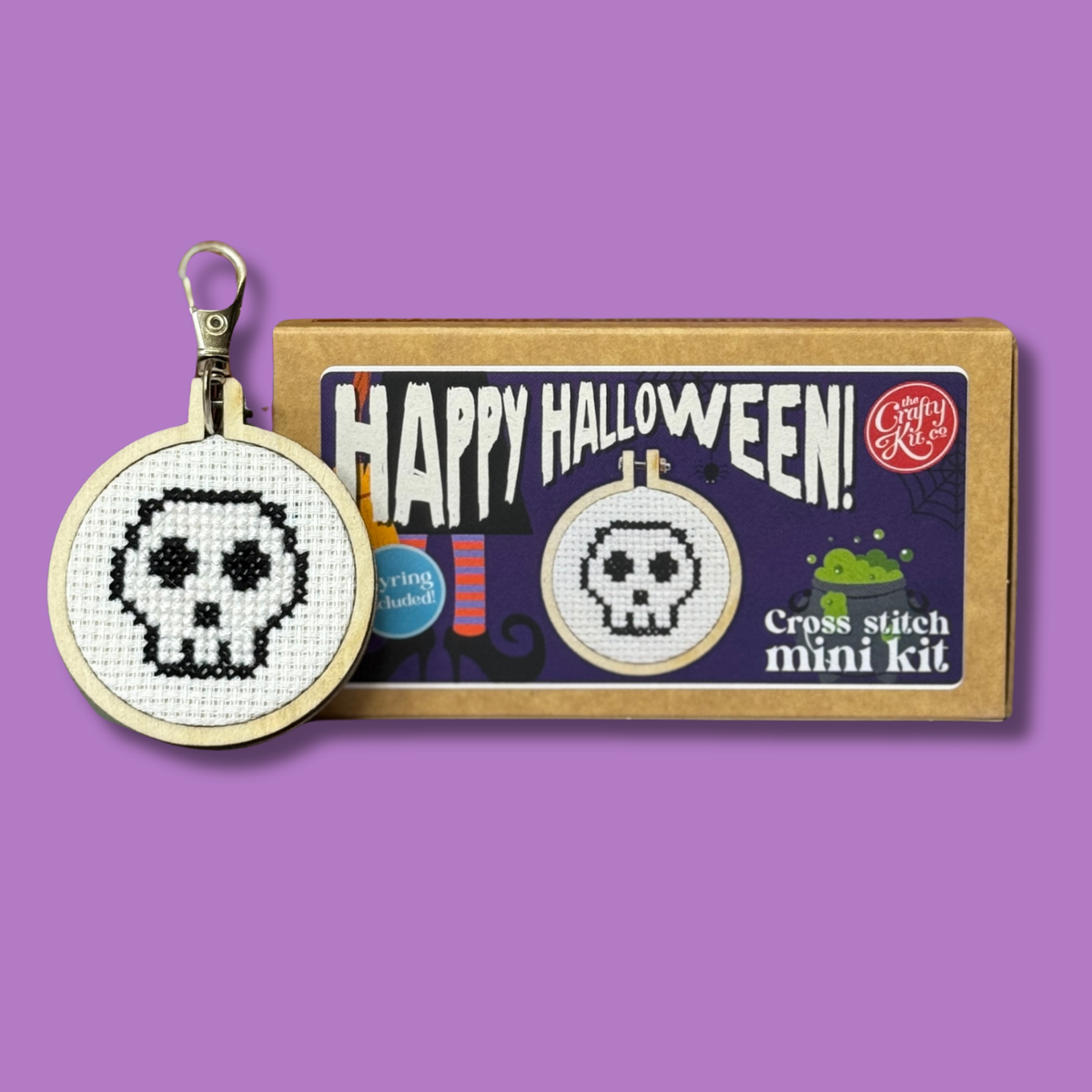 The Crafty Kit Company - Happy Halloween! Mini Matchbox Cross Stitch Kit