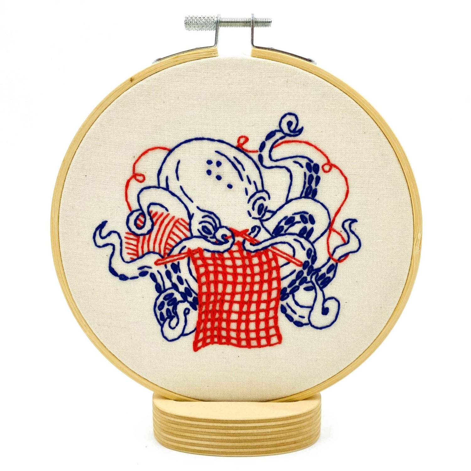 Hook, Line & Tinker Knitting Octopus Embroidery Kit