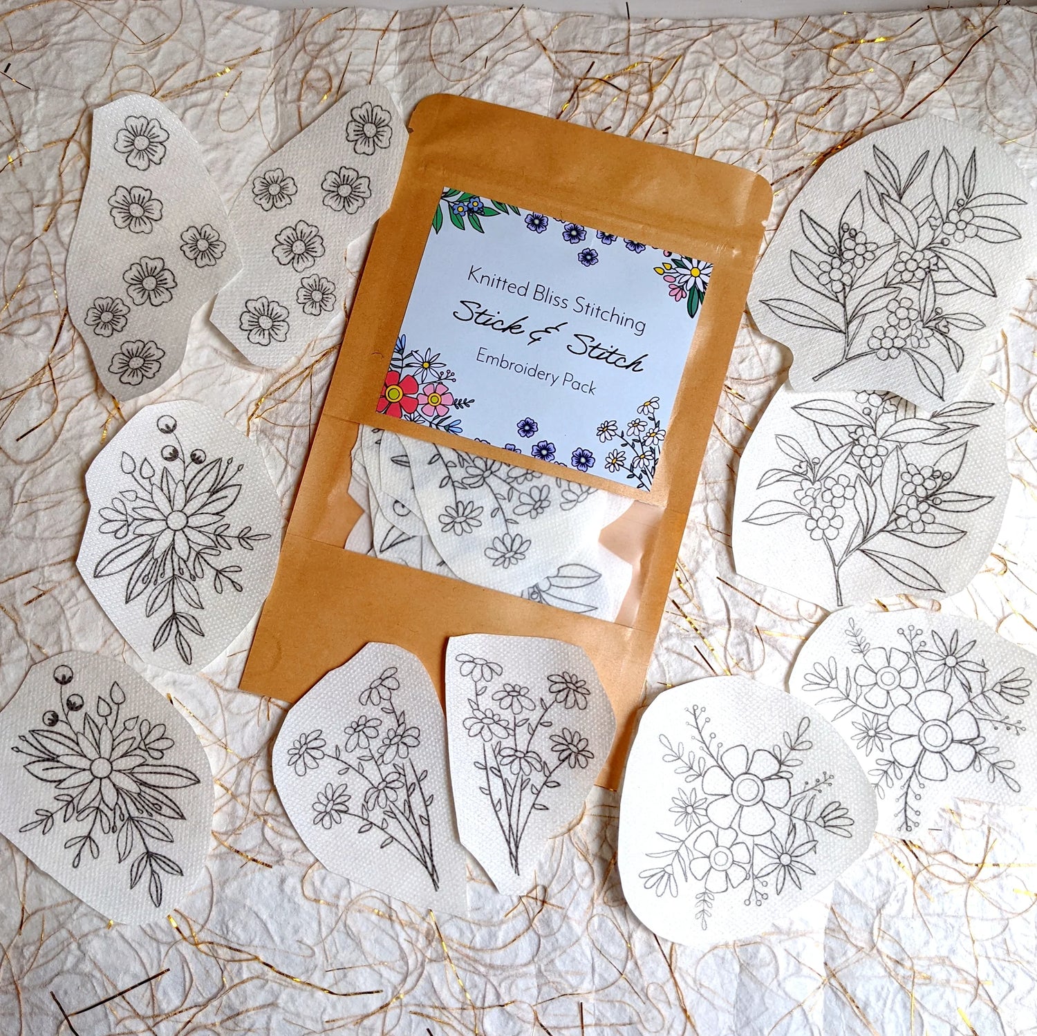 Knitted Bliss Stitching - Stick and Stitch Packs