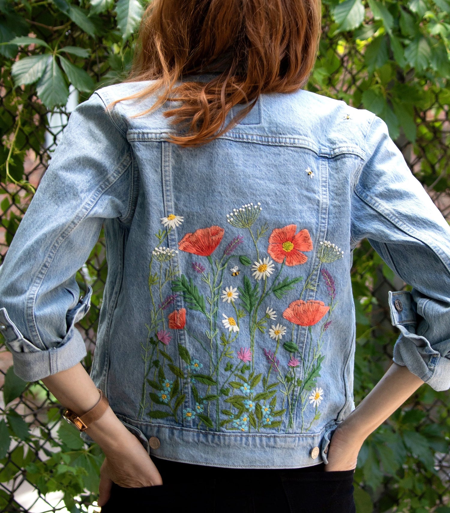 Knitted Bliss Stitching - Embroider Your Jacket - Wildflowers