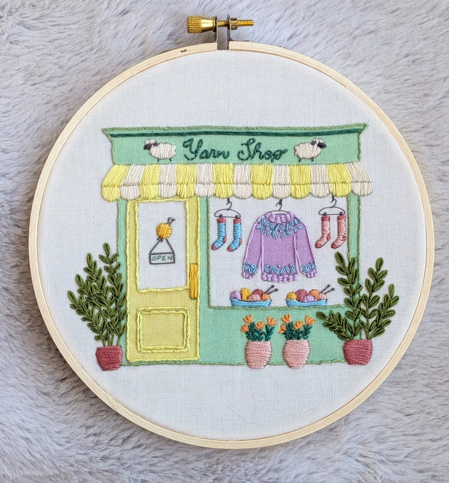 Knitted Bliss Stitching - Yarn Shop Embroidery Kit