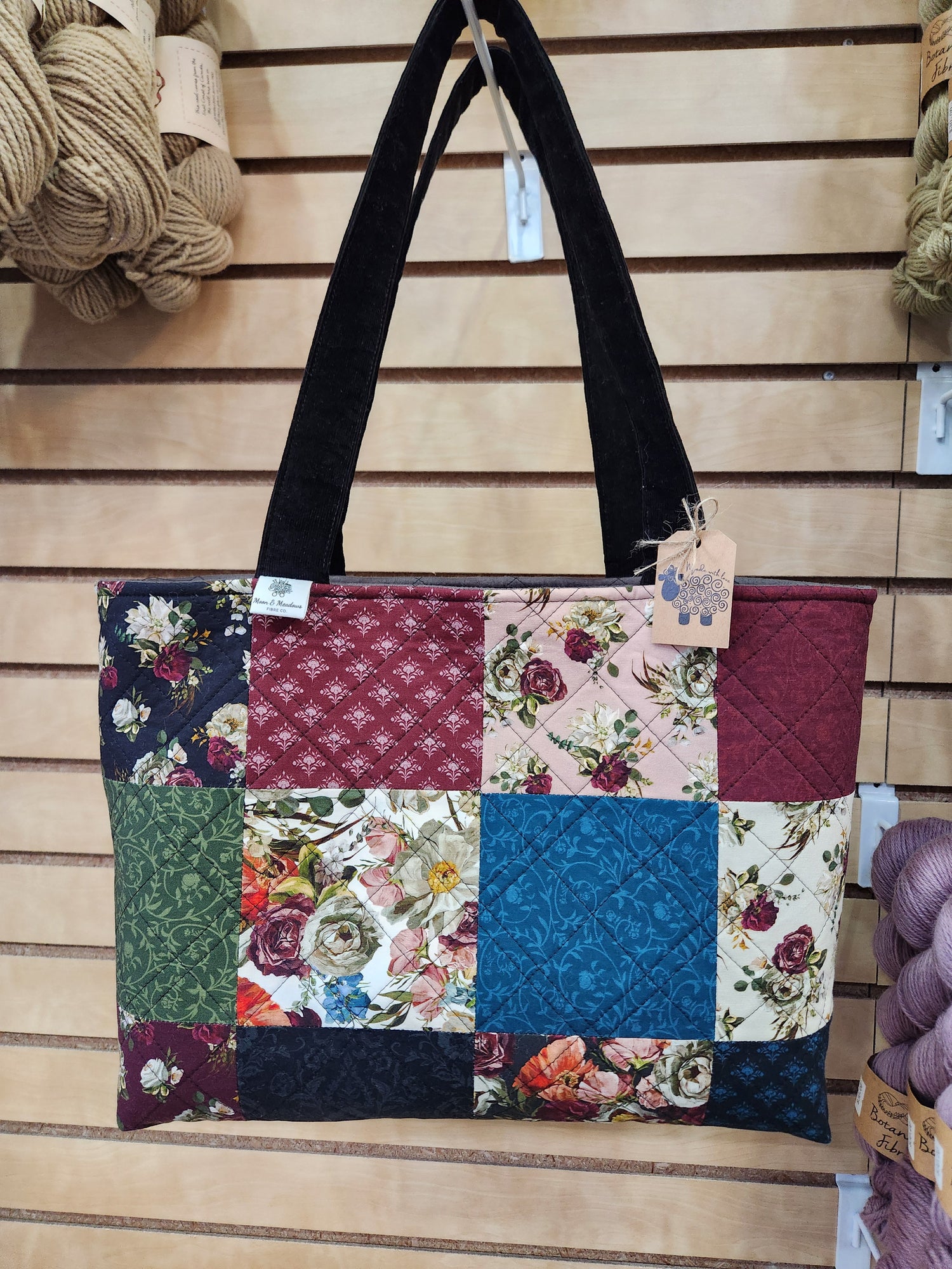 Northumberland Moon and Meadows Fibre Co. - Large Quilt Square Tote