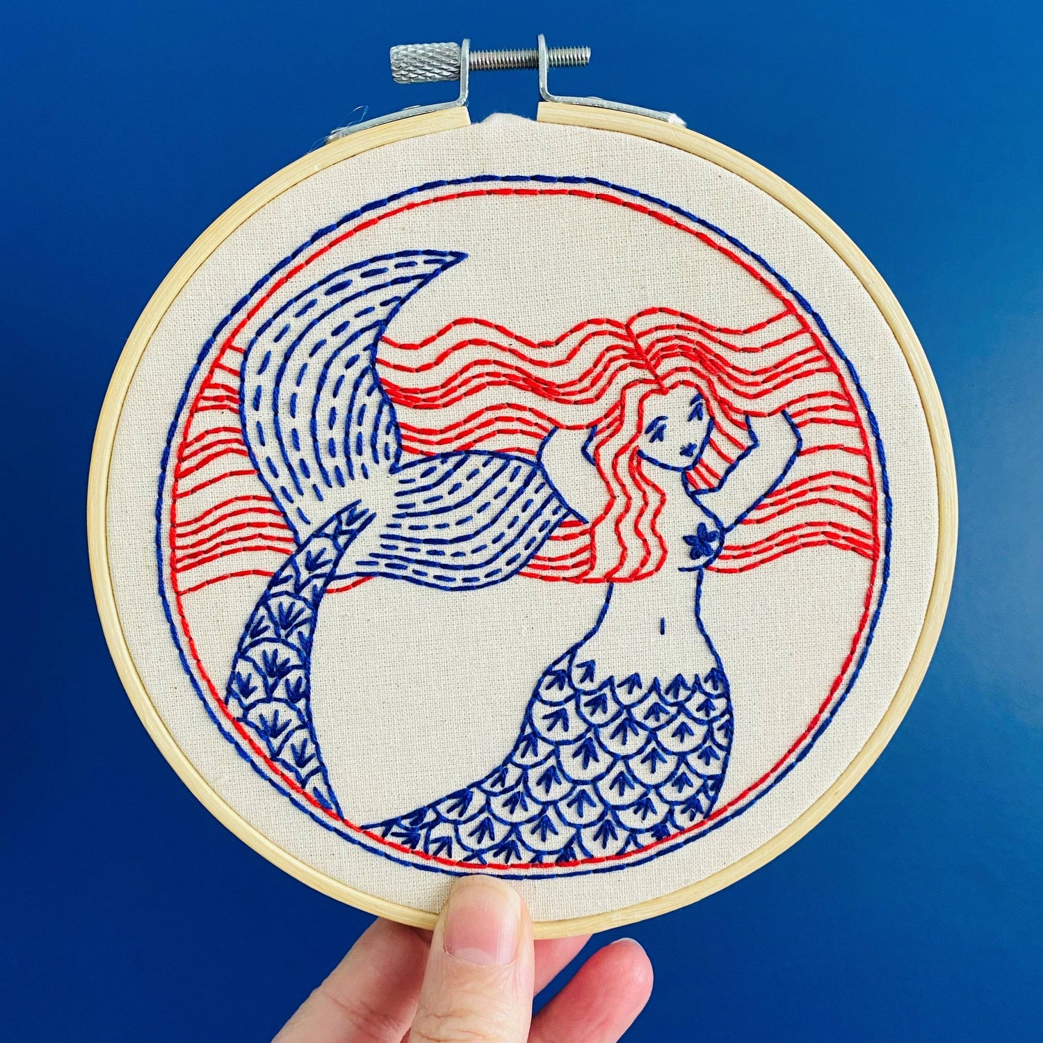 Hook, Line & Tinker Mermaid Embroidery Kit