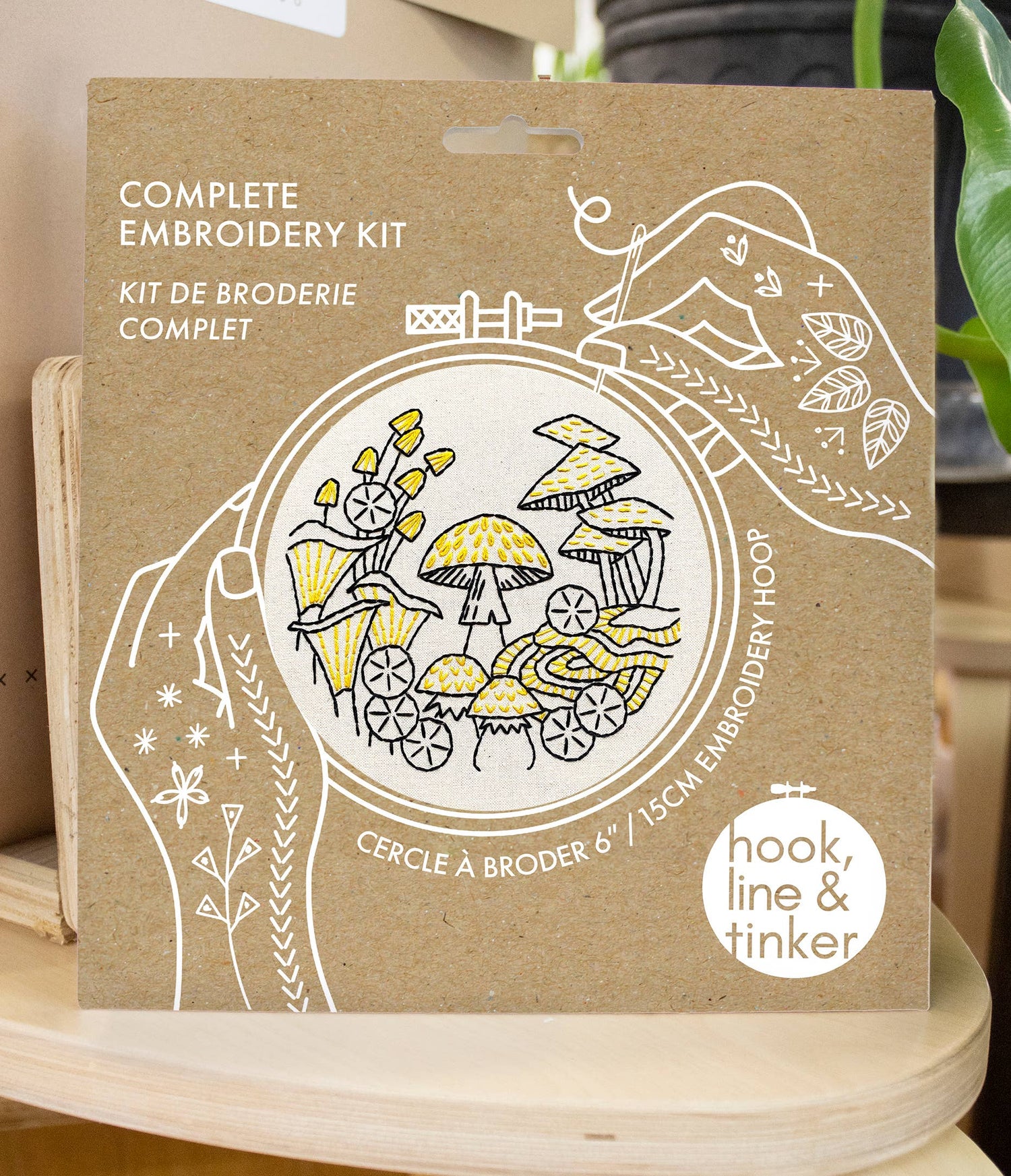 Hook, Line & Tinker Embroidery Kits - Mushrooms Complete Embroidery Kit
