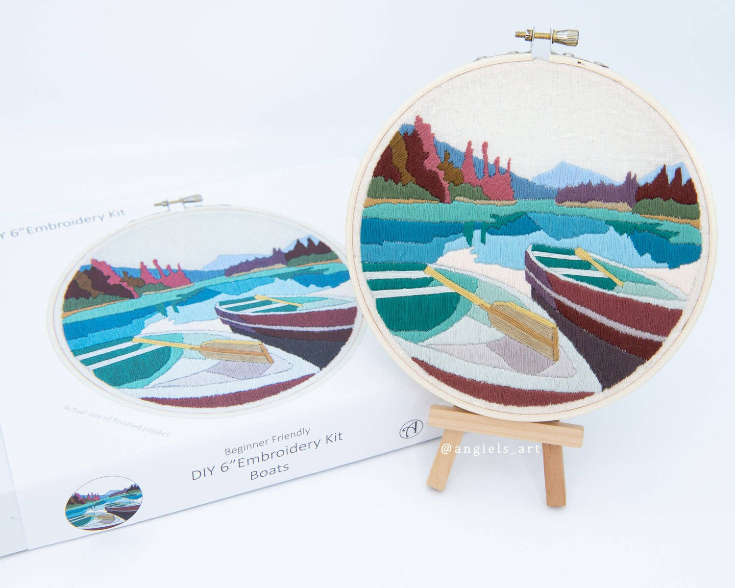 Angiels Art Boats DIY Embroidery Kit