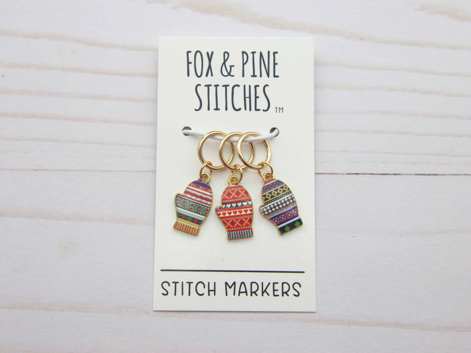 Fox & Pine Stitches - Fair Isle Mittens | Stitch Markers