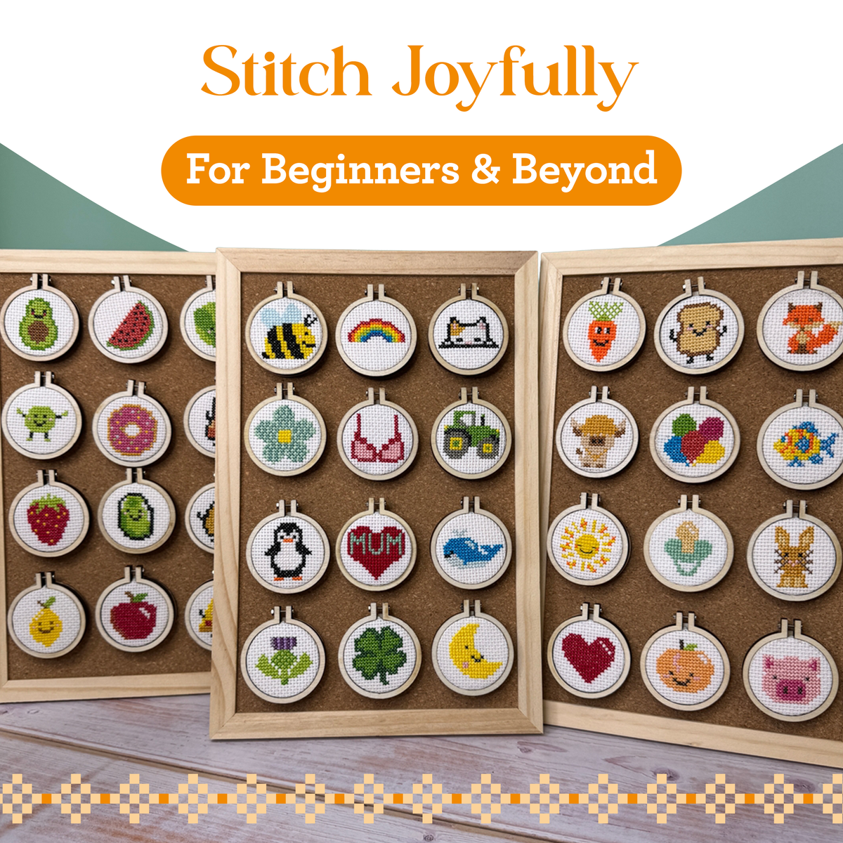 The Crafty Kit Company - You're otterly amazing! Mini Matchbox Cross Stitch Kit