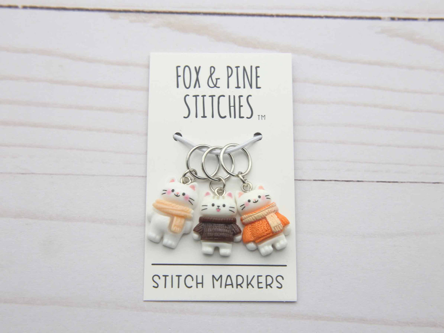 Fox & Pine Stitches - Cozy Cat | Stitch Markers