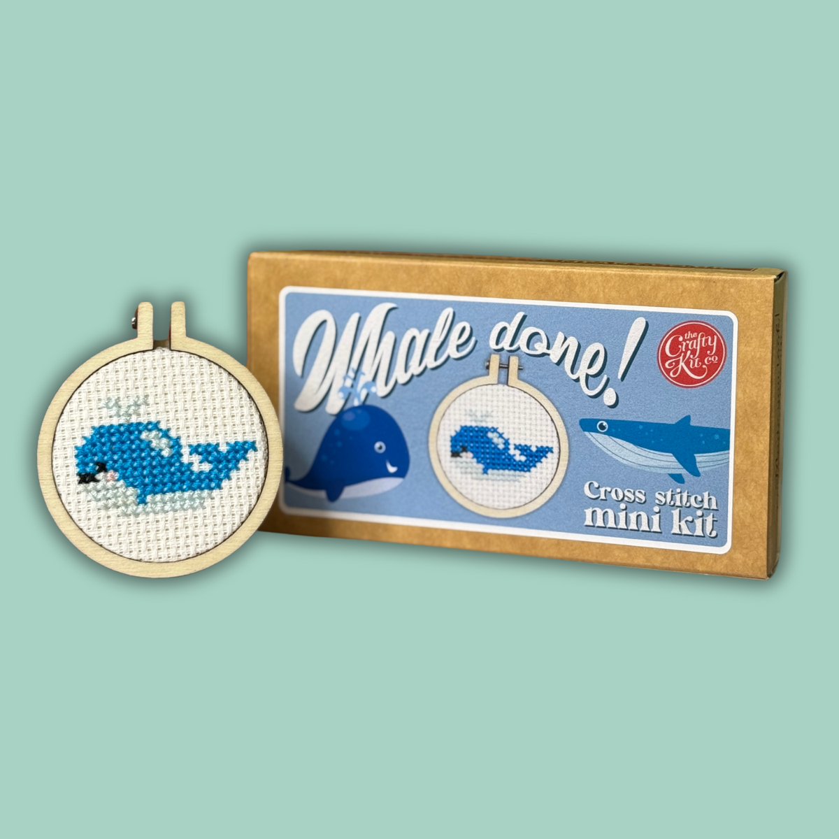 The Crafty Kit Company - Whale Done! Mini Matchbox Cross Stitch Kit