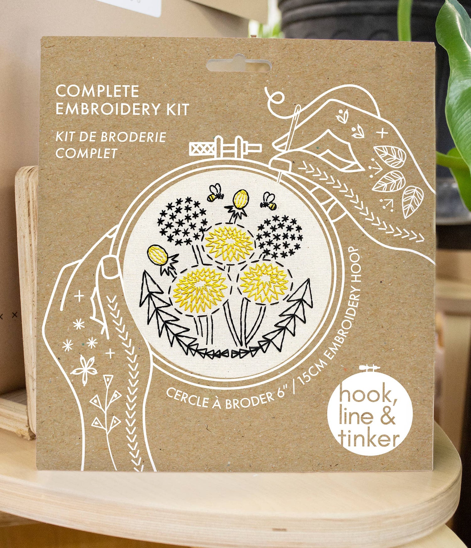 Hook, Line & Tinker Dandelion Embroidery Kit