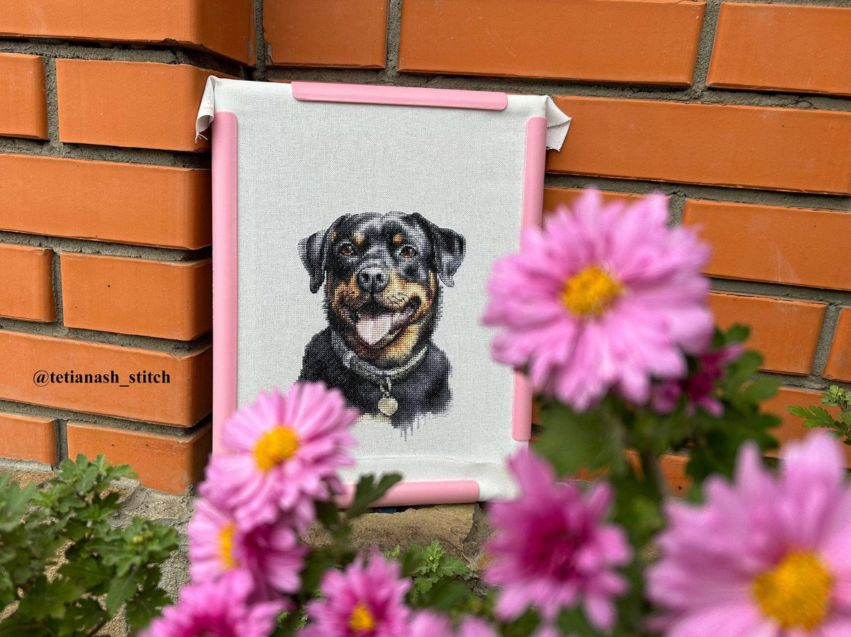 Luca-S Group - Cross Stitch Kit with Hoop Included Luca-S - Rottweiler, BC229