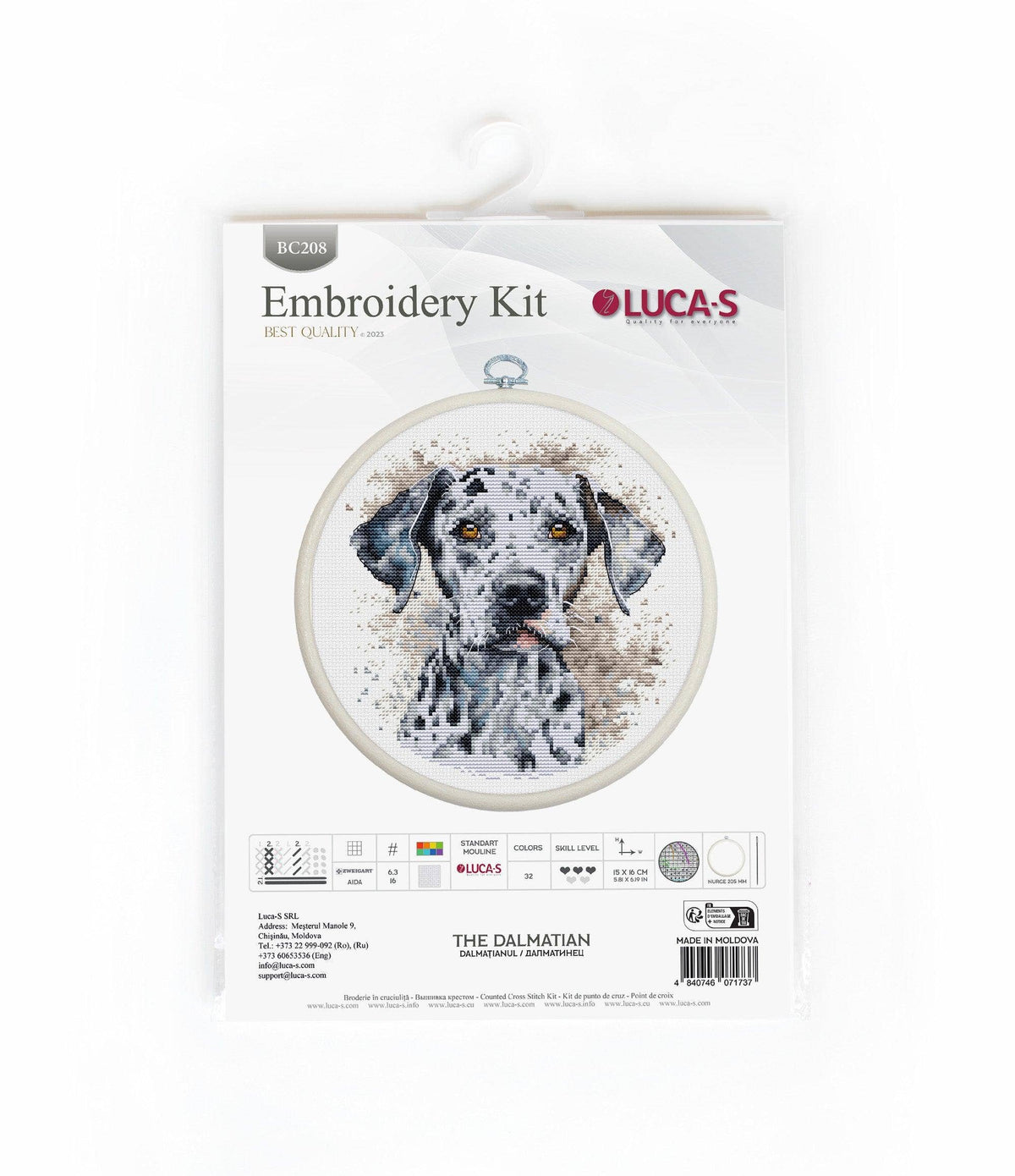Luca-S Group - Cross Stitch Kit with Hoop Included Luca-S - The Dalmatian, BC208