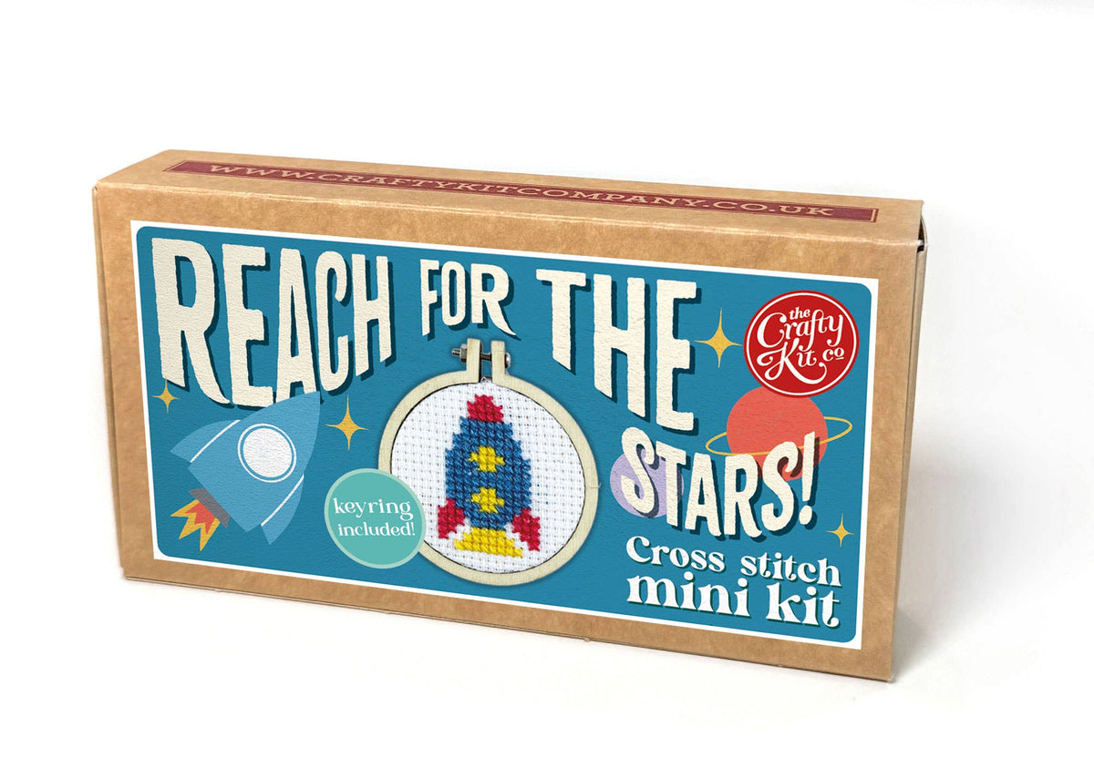 The Crafty Kit Company - Reach for the Stars! Mini Matchbox Cross Stitch Kit