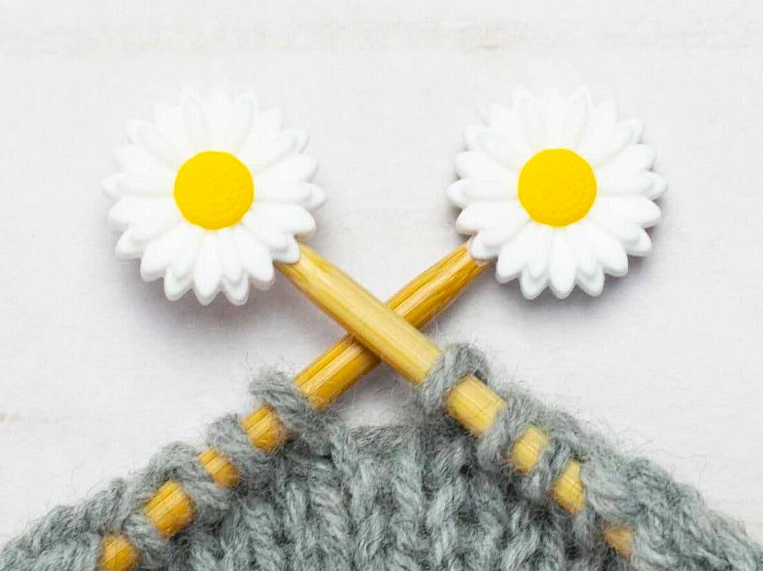 Fox & Pine Stitches White Daisy Stitch Stoppers