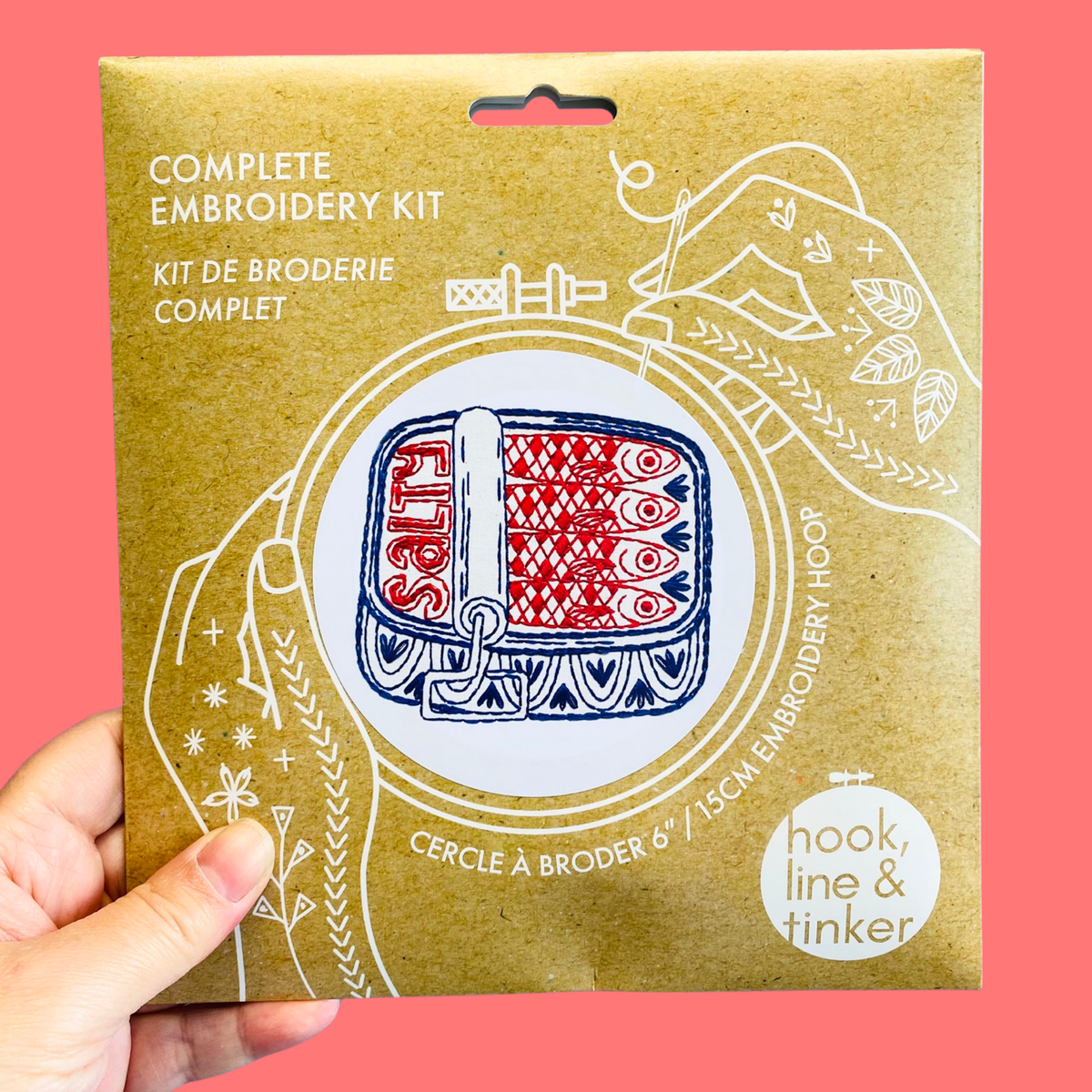 Hook Line & Tinker Canada - Sardines Complete Embroidery Kit