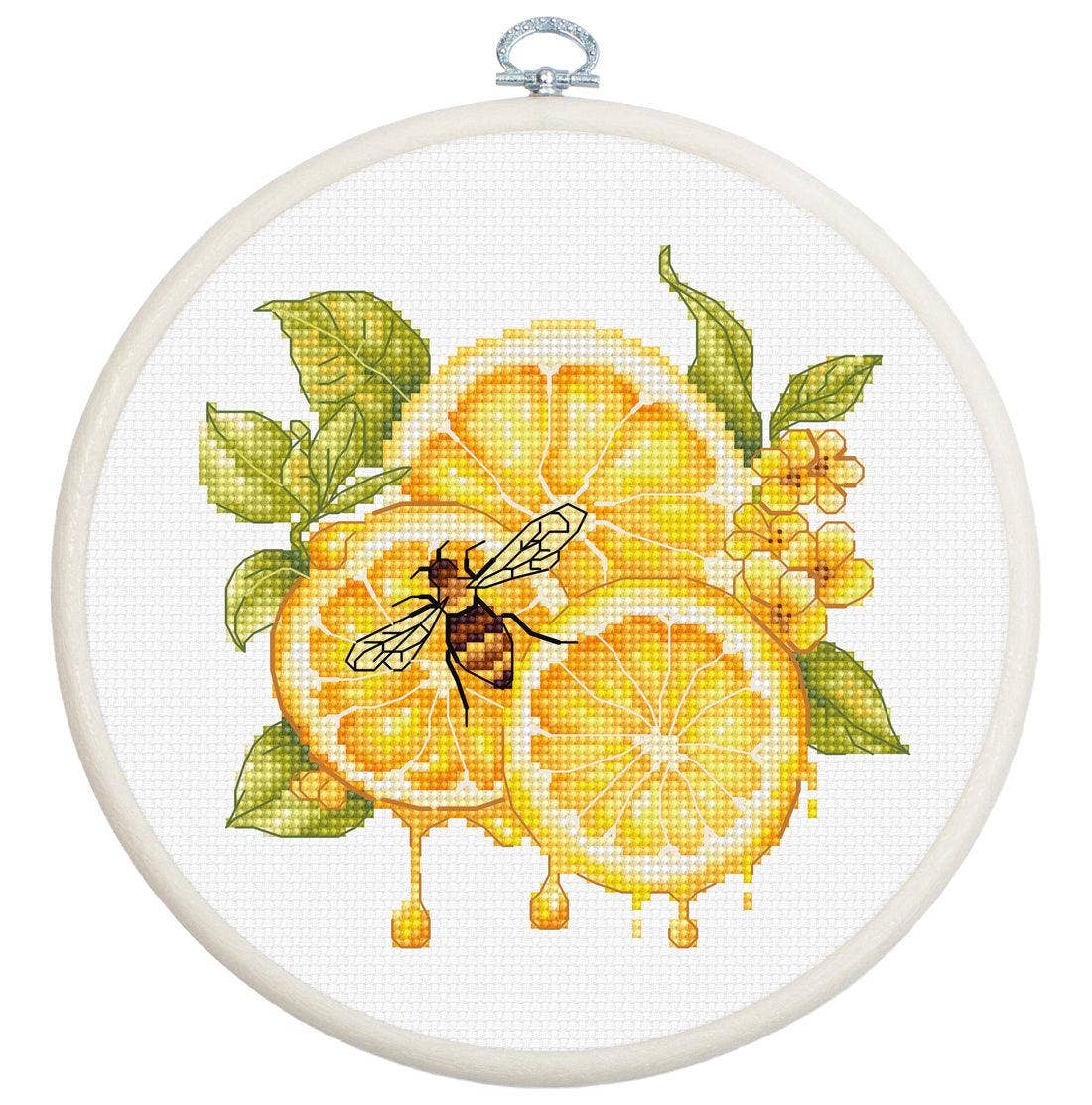 Luca-S Group - Cross Stitch Kit with Hoop Included Luca-S - The Lemon Juice, BC234