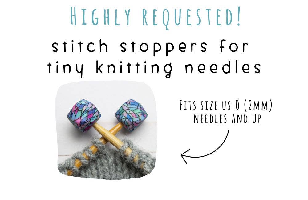 Fox & Pine Stitches - Hexagone de vitrail *petit trou* | Bloque-mailles