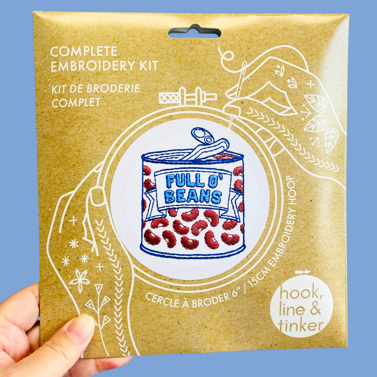 Hook Line & Tinker Canada - Beans Complete Embroidery Kit