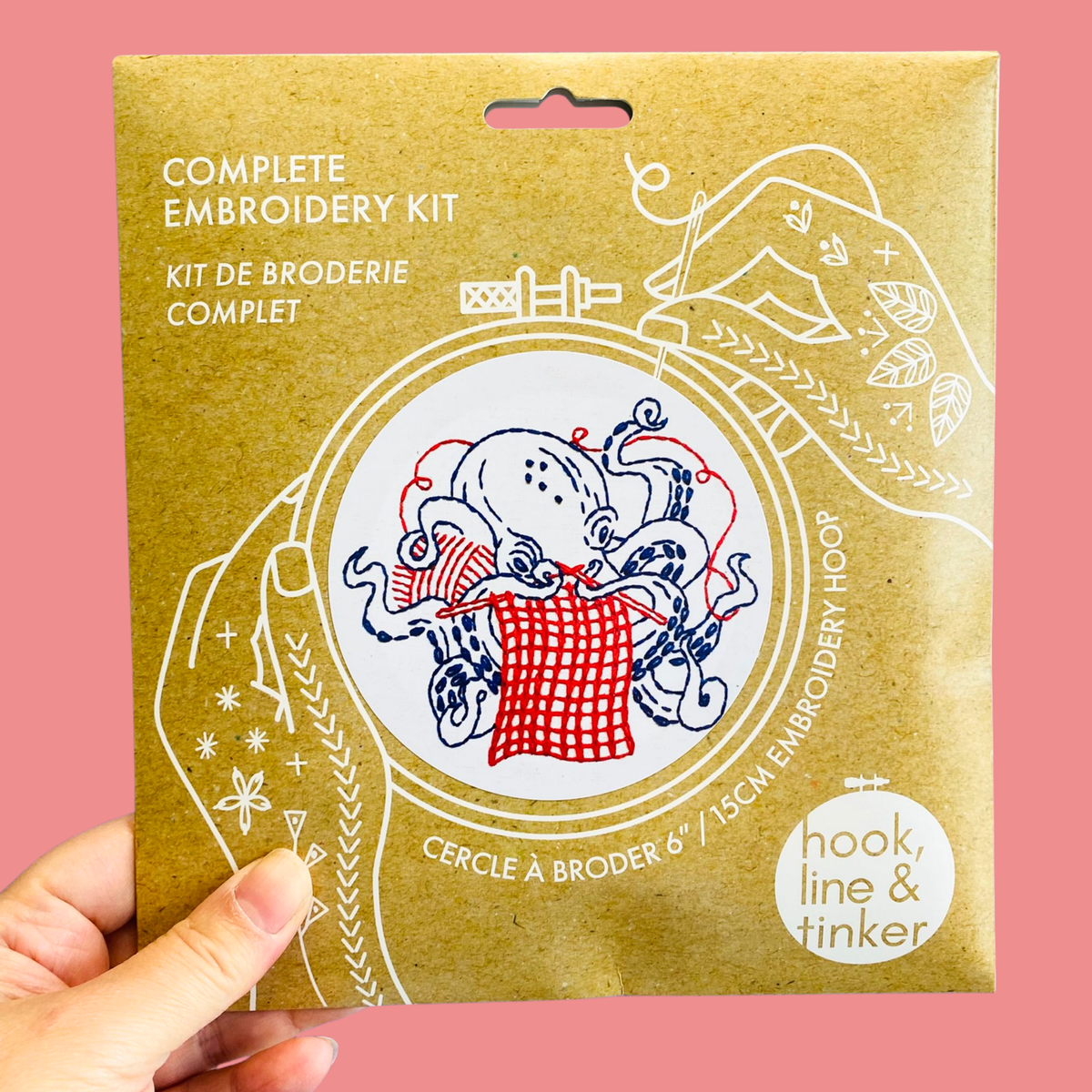 Hook Line & Tinker Canada - Octopus Knitting Complete Embroidery Kit
