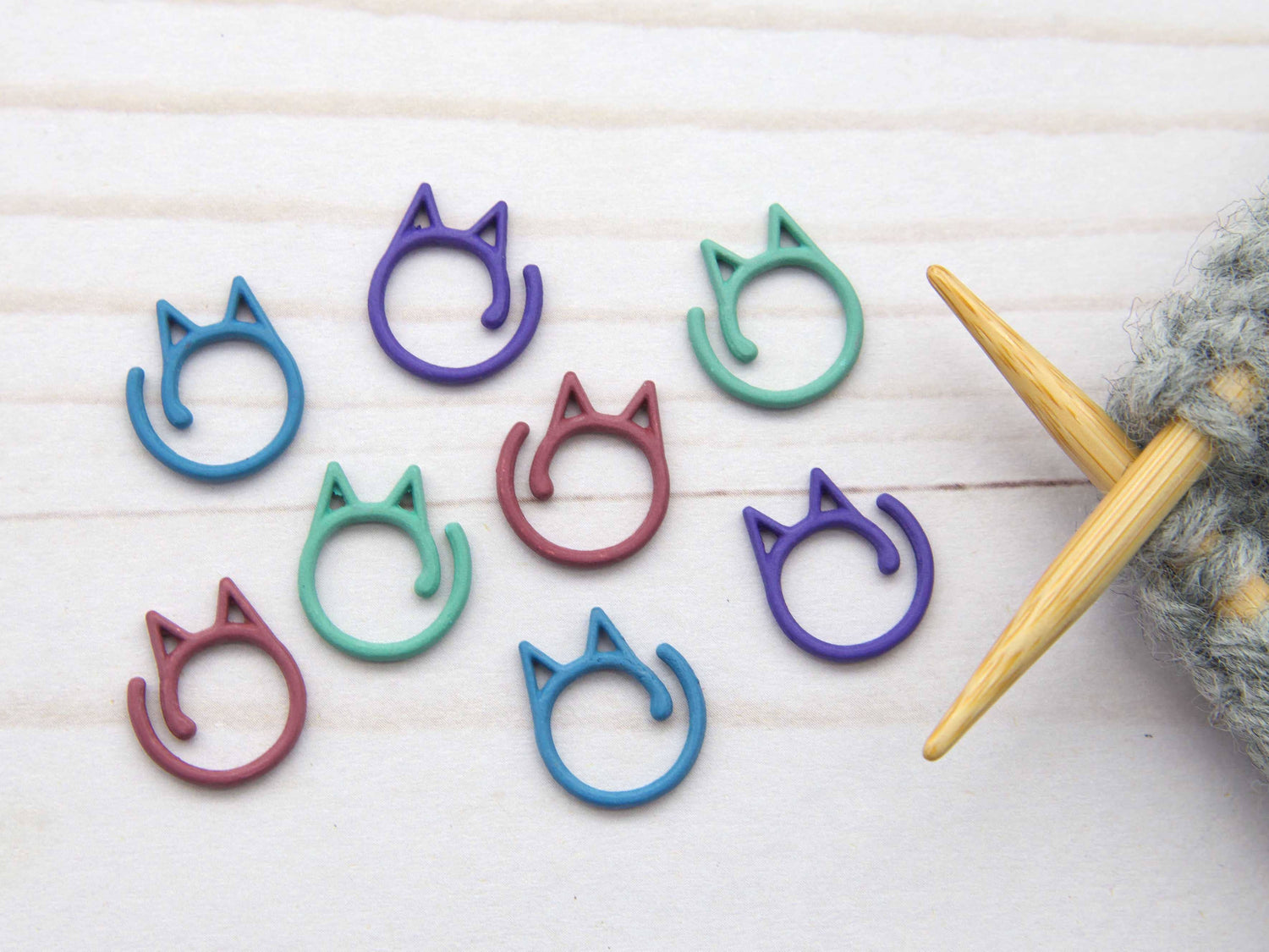 Fox & Pine Stitches Colorful Cat Split Stitch Markers