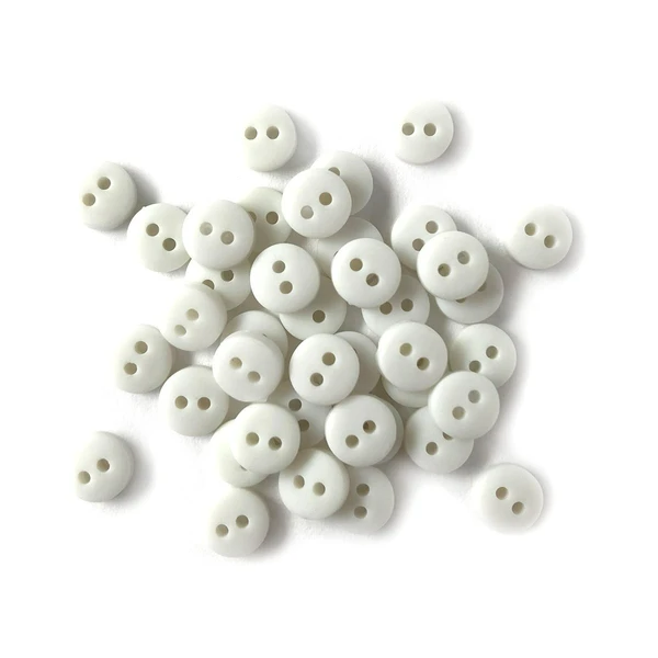 Buttons Galore & More - White Tiny Buttons