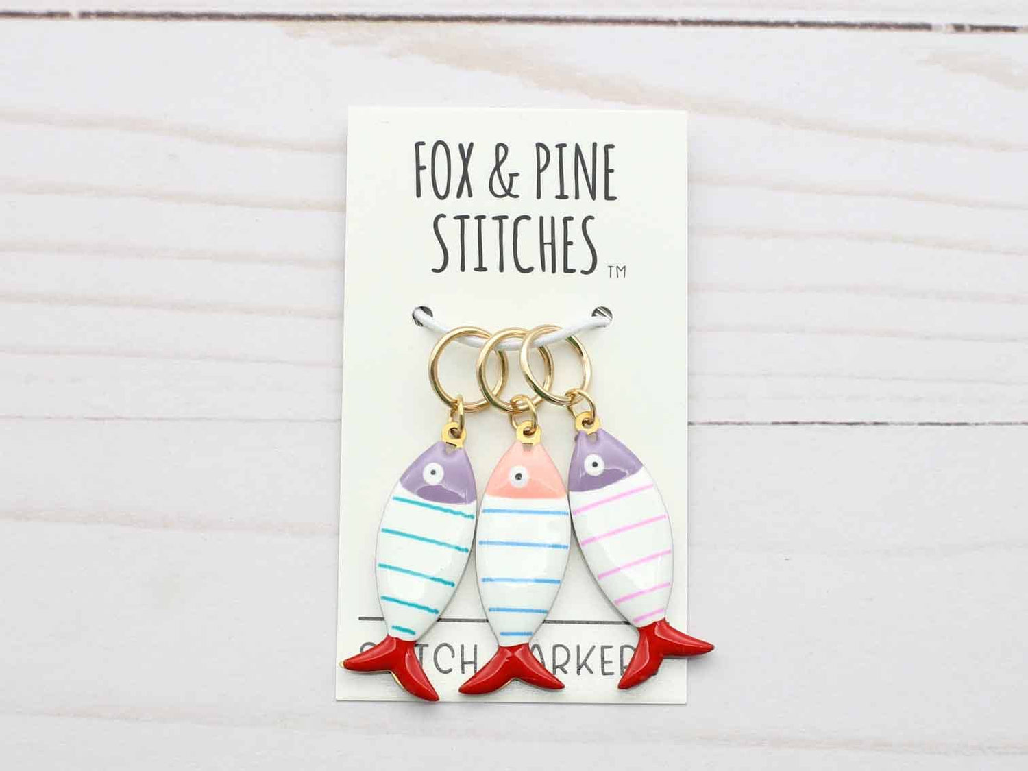 Fox & Pine Stitches - Little Fishies | Stitch Markers