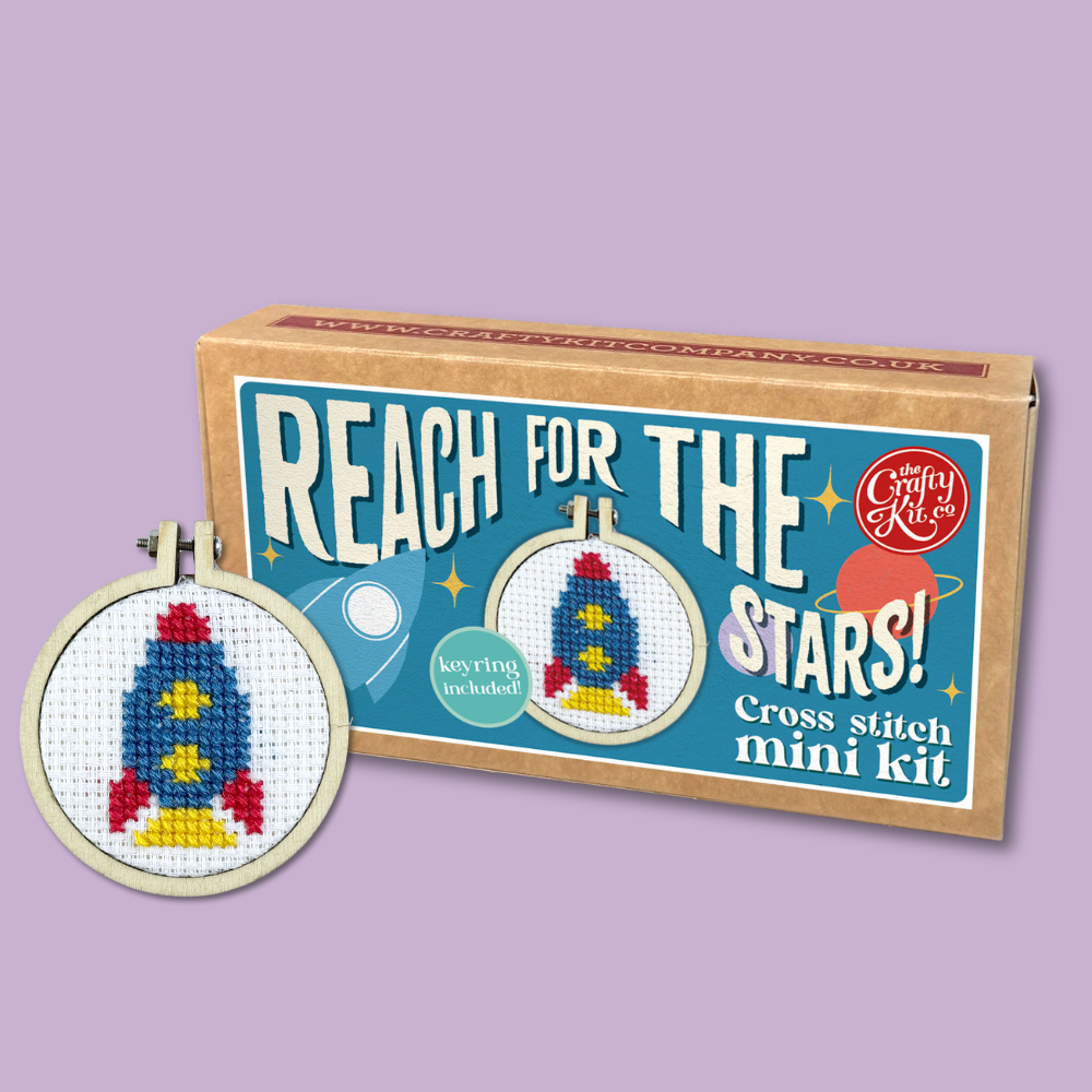 The Crafty Kit Company - Reach for the Stars! Mini Matchbox Cross Stitch Kit