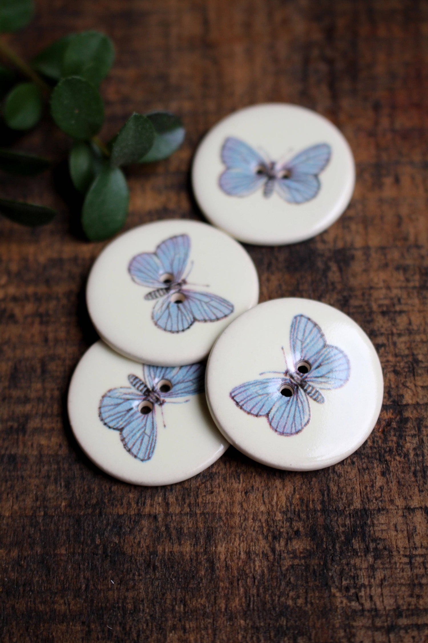 NNK Press - Flying Friends Ceramic Buttons (Set of 2)