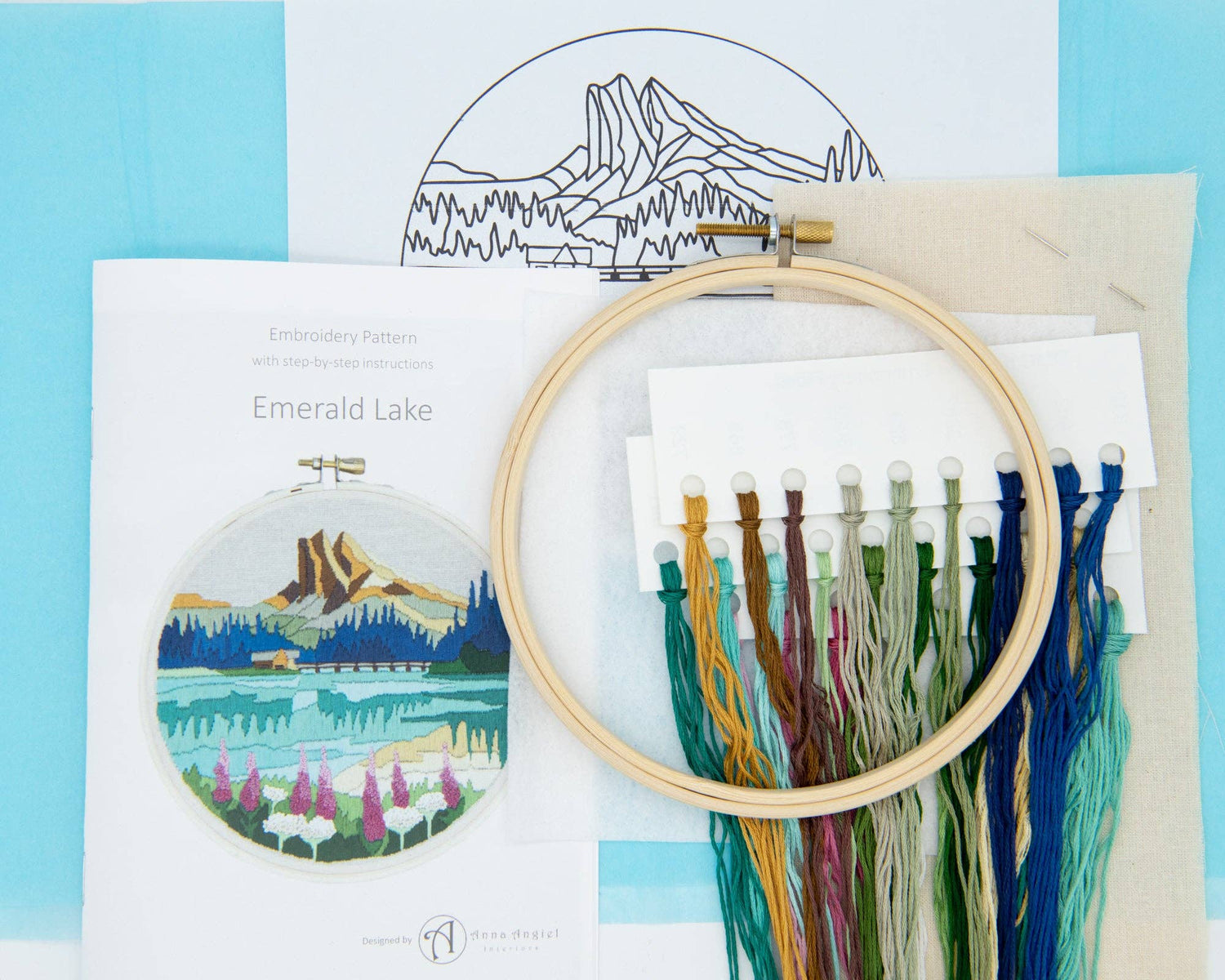 Angiels Art Emerald Lake DIY Embroidery Kit