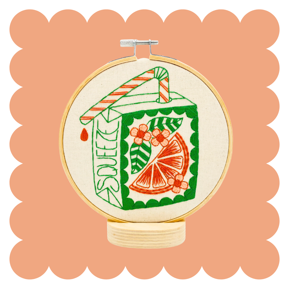 Hook Line & Tinker Canada - Orange Juice Box Complete Embroidery Kit