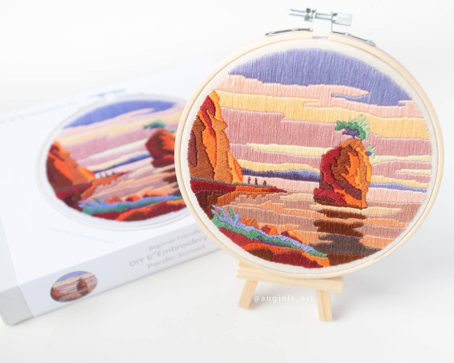 Angiels Art Pacific Sunset DIY Embroidery Kit