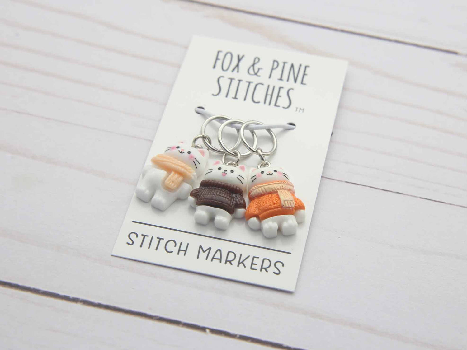Fox & Pine Stitches - Cozy Cat | Stitch Markers