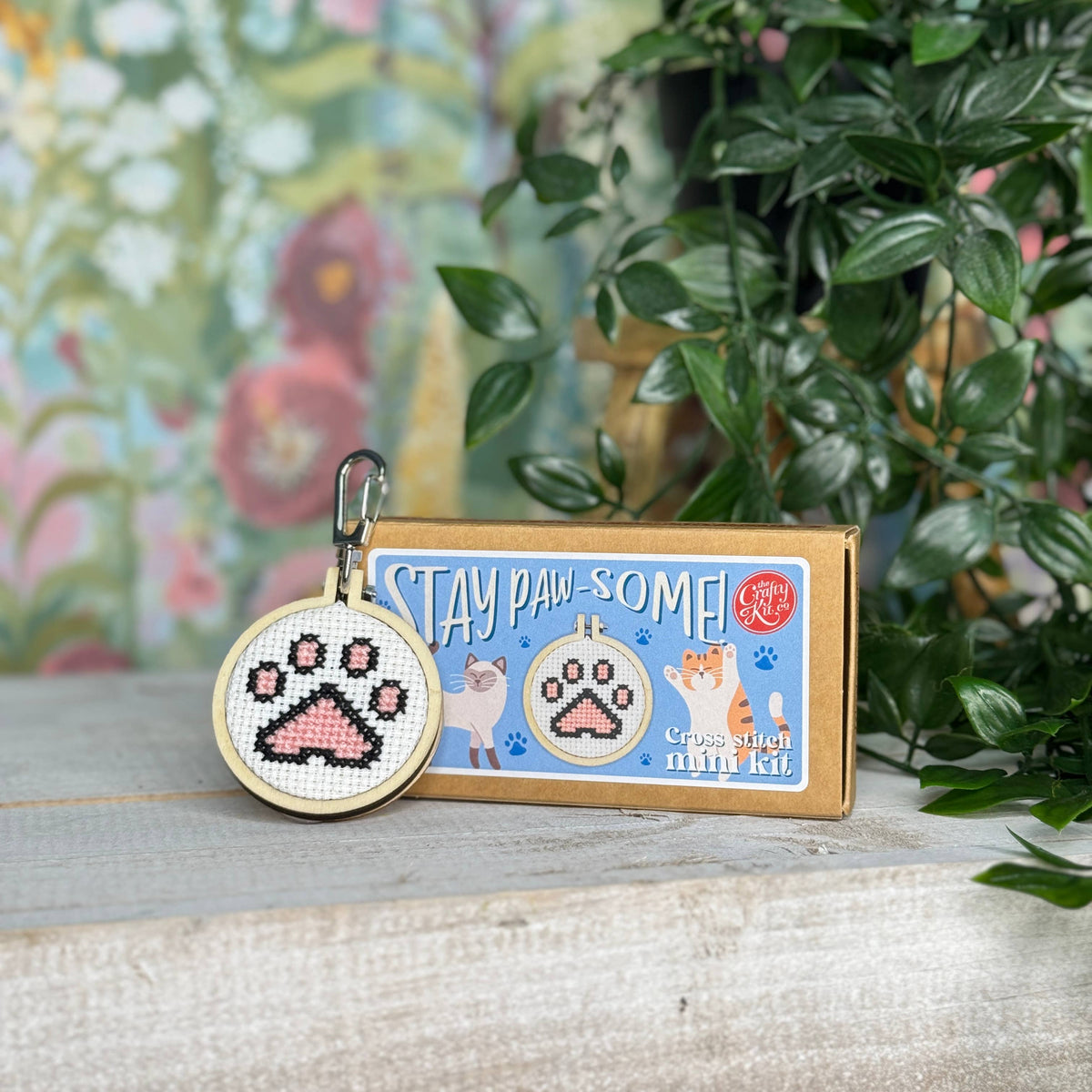The Crafty Kit Company - Stay Paw-some! Mini Matchbox Cross Stitch Kit