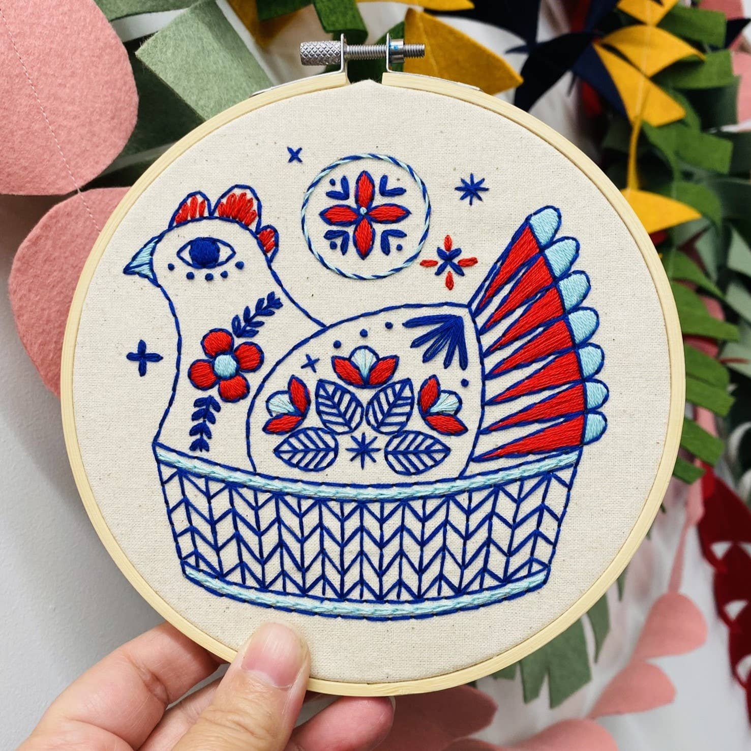 Hook, Line & Tinker French Hen Embroidery Kit