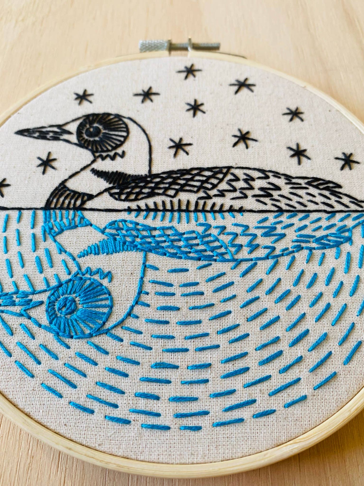 Hook, Line & Tinker Loon Embroidery Kit