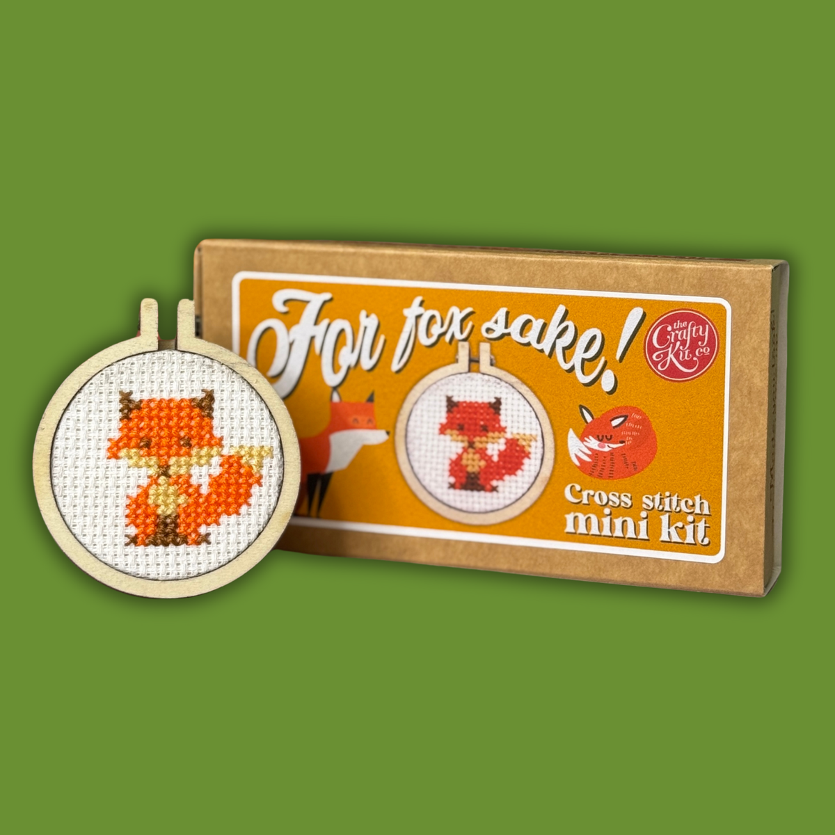 The Crafty Kit Company - For Fox Sake! Mini Matchbox Cross Stitch Kit