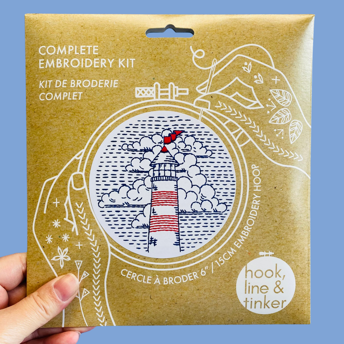 Hook Line & Tinker Canada - Lighthouse Complete Embroidery Kit
