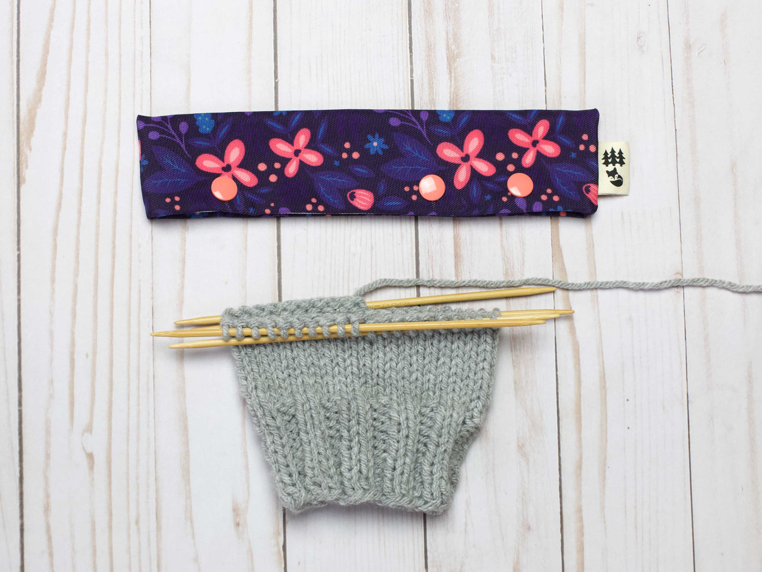 Fox & Pine Stitches Purple Floral DPN Holder