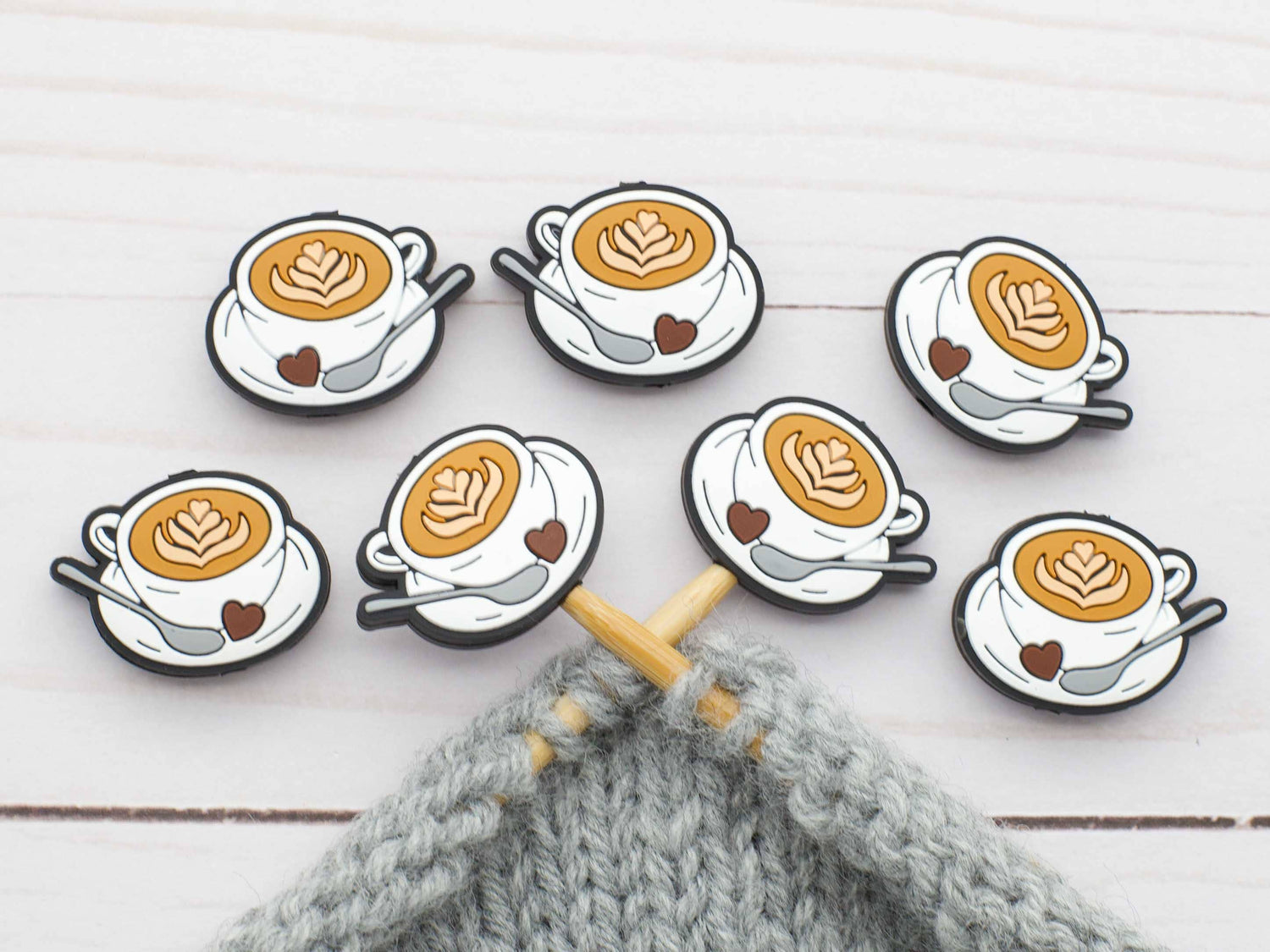 Fox & Pine Stitches Tea Cup Stitch Stoppers