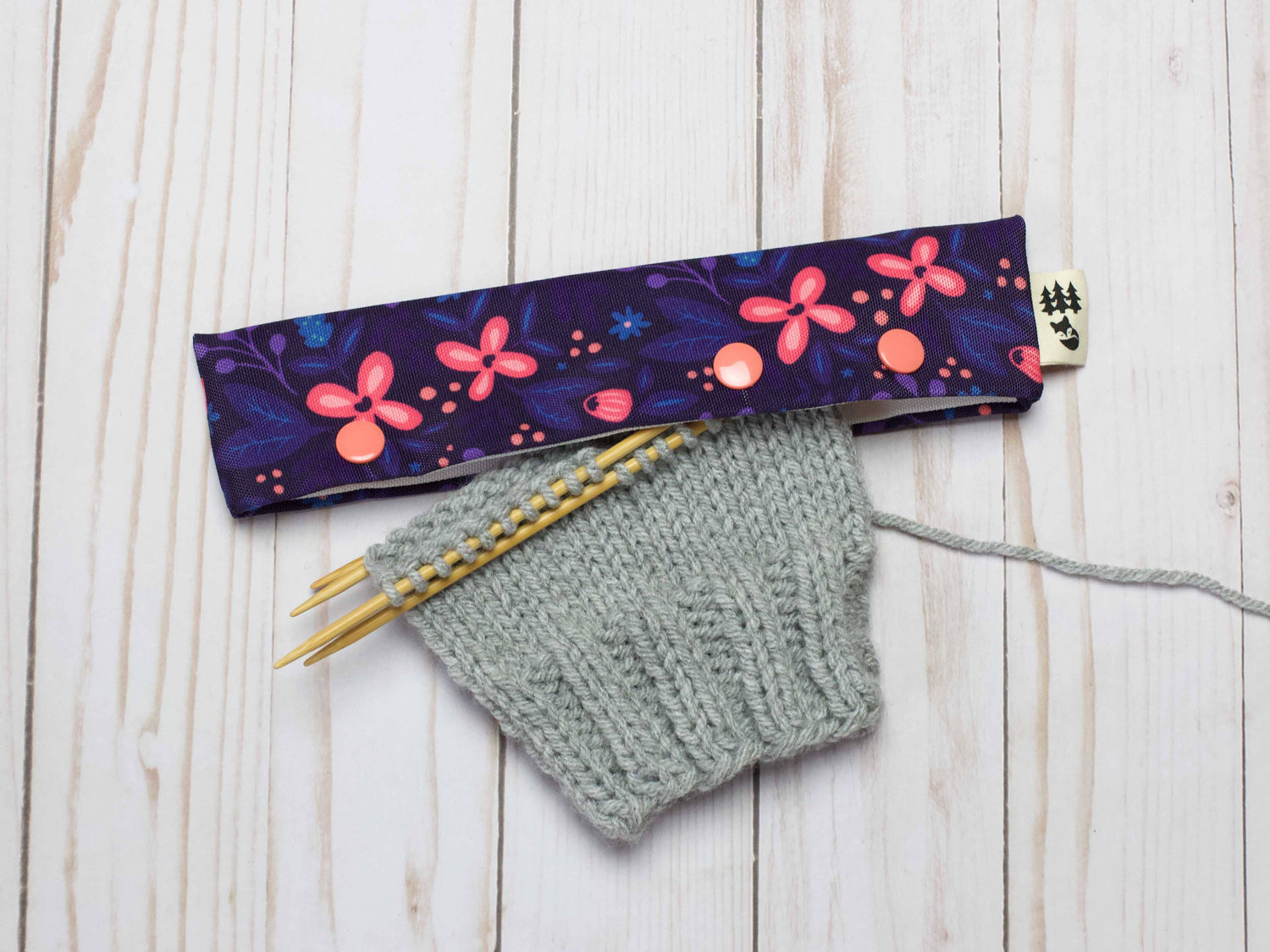 Fox & Pine Stitches Purple Floral DPN Holder