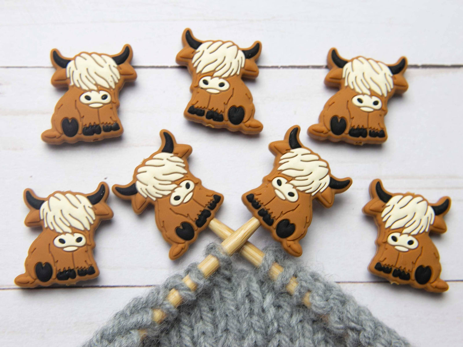 Fox & Pine Stitches Highland Cow Stitch Stoppers