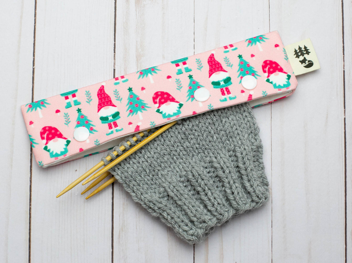 Fox & Pine Stitches Festive Gnome DPN Holder