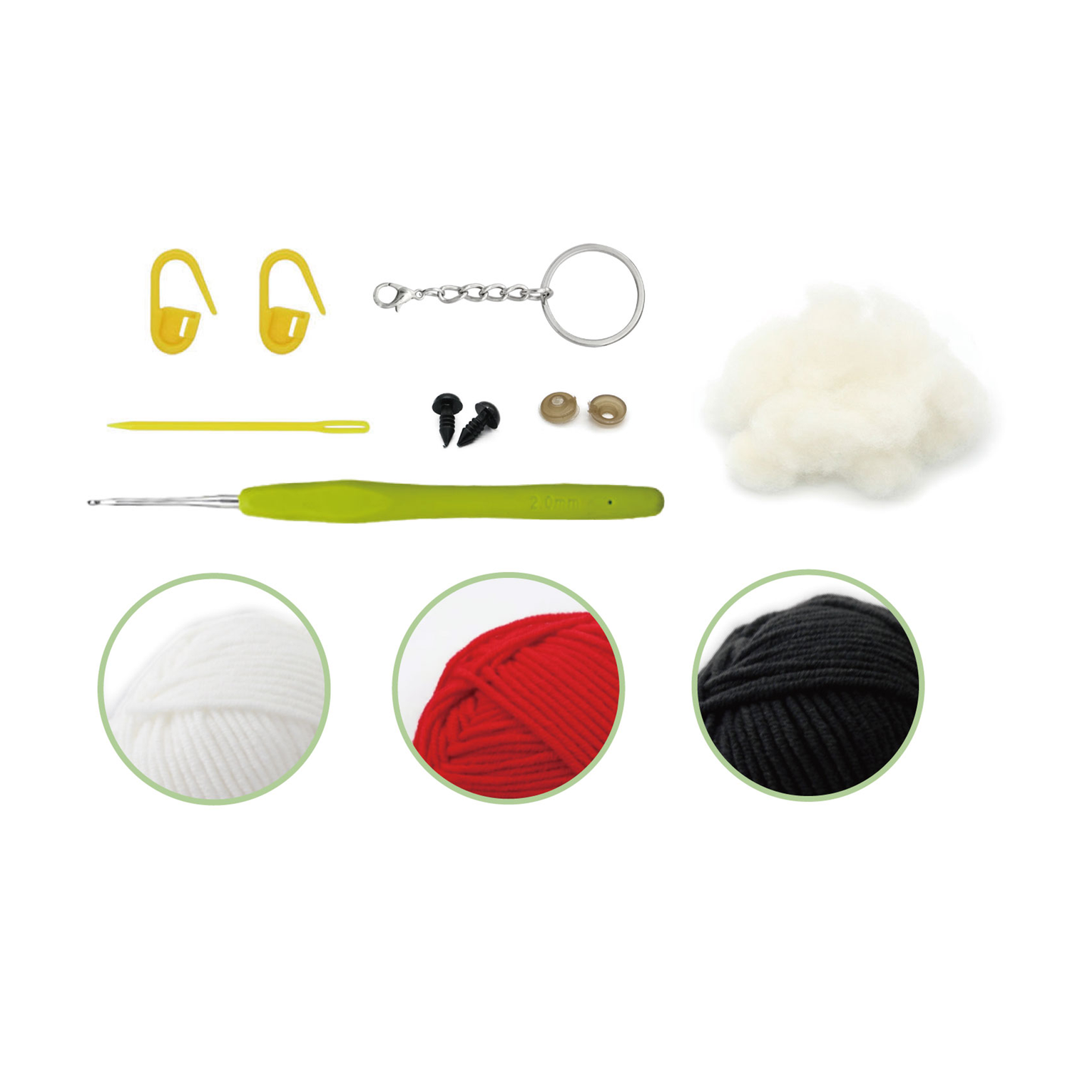 Pierre Belvedere - MINI MUSHROOM DIY CROCHET KEYRING KIT