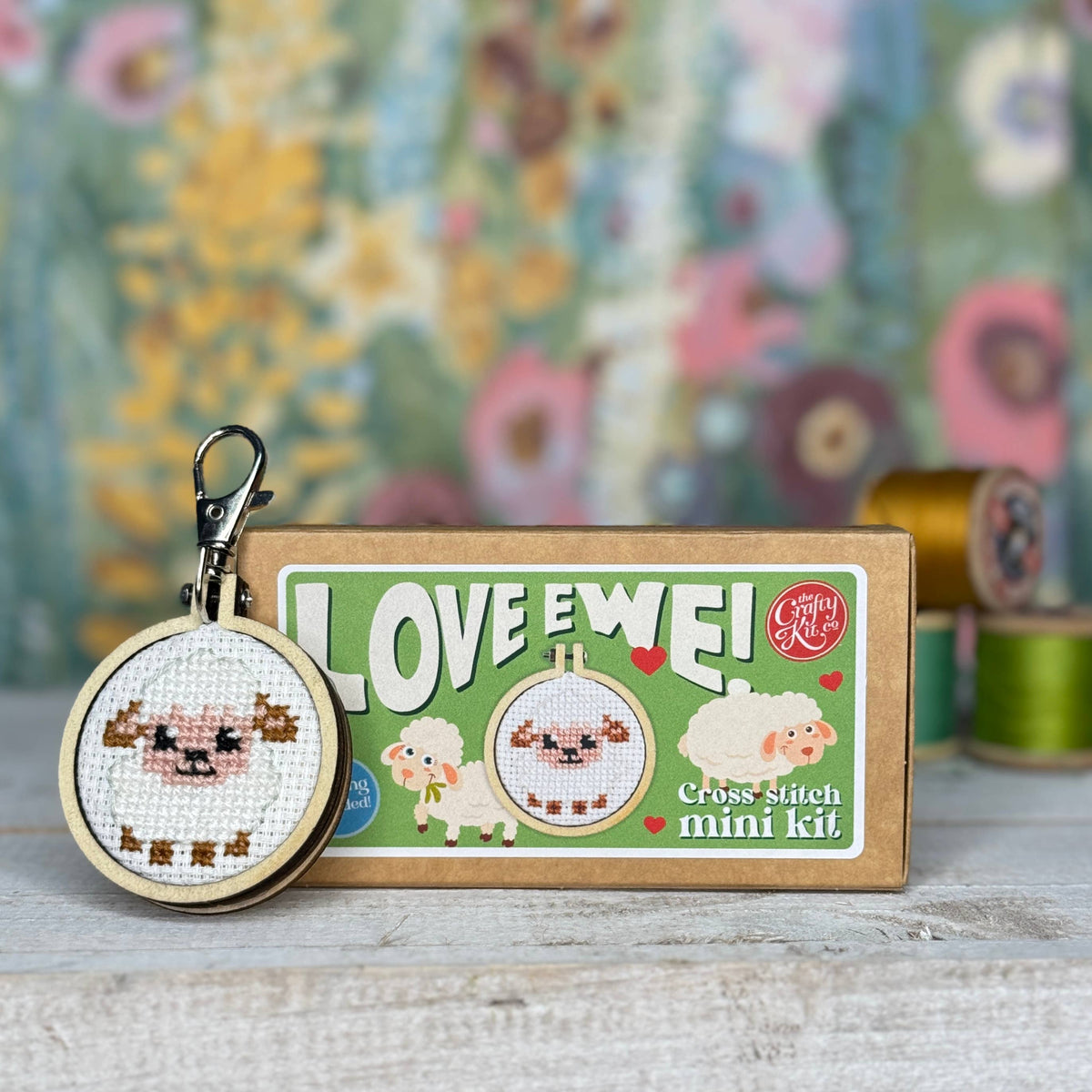 The Crafty Kit Company - Love Ewe! Mini Matchbox Cross Stitch Kit